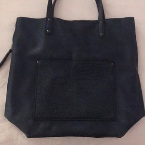 reversable navy and cheetah handbag